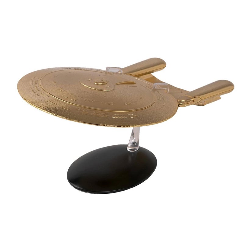 Eaglemoss Collections نسخة سفينة الفضاء من إيغلموس ستار تريك | USS إنتربرايز NCC-1701-D من الذهب عيار 18 قيراط - Image 1